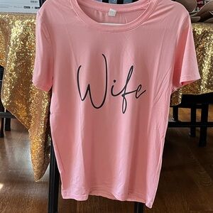 Women's Pink 'Wife' Graphic Tee
